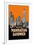 Manhattan Sandwich-null-Framed Art Print