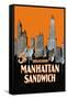 Manhattan Sandwich-null-Framed Stretched Canvas