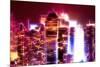 Manhattan Shine - Night Electric Red-Philippe Hugonnard-Mounted Photographic Print