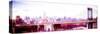 Manhattan Shine - Pink Bridge-Philippe Hugonnard-Stretched Canvas