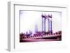 Manhattan Shine - Purple Bridge-Philippe Hugonnard-Framed Photographic Print