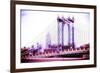 Manhattan Shine - Purple Bridge-Philippe Hugonnard-Framed Photographic Print