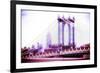 Manhattan Shine - Purple Bridge-Philippe Hugonnard-Framed Photographic Print