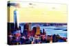 Manhattan Shine - Seen from above II-Philippe Hugonnard-Stretched Canvas