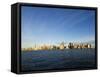 Manhattan Skyline Across the Hudson River, New York City, New York, USA-Amanda Hall-Framed Stretched Canvas