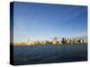 Manhattan Skyline Across the Hudson River, New York City, New York, USA-Amanda Hall-Stretched Canvas