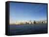 Manhattan Skyline Across the Hudson River, New York City, New York, USA-Amanda Hall-Framed Stretched Canvas