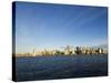 Manhattan Skyline Across the Hudson River, New York City, New York, USA-Amanda Hall-Stretched Canvas