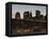 Manhattan Skyline and Brooklyn Bridge at Dusk, New York City, New York, USA-Amanda Hall-Framed Stretched Canvas