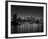 Manhattan Skyline and Brooklyn Bridge at Dusk, New York City, New York, USA-Amanda Hall-Framed Photographic Print