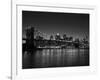 Manhattan Skyline and Brooklyn Bridge at Dusk, New York City, New York, USA-Amanda Hall-Framed Photographic Print