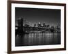 Manhattan Skyline and Brooklyn Bridge at Dusk, New York City, New York, USA-Amanda Hall-Framed Photographic Print