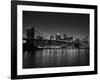 Manhattan Skyline and Brooklyn Bridge at Dusk, New York City, New York, USA-Amanda Hall-Framed Photographic Print