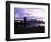 Manhattan Skyline and Brooklyn Bridge, New York, New York State, USA-Yadid Levy-Framed Photographic Print