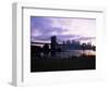 Manhattan Skyline and Brooklyn Bridge, New York, New York State, USA-Yadid Levy-Framed Photographic Print