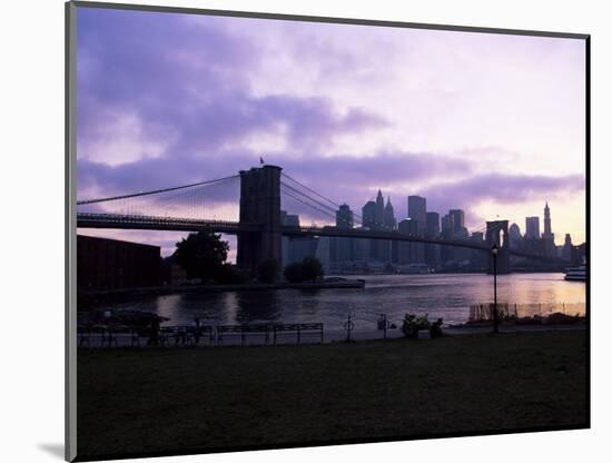 Manhattan Skyline and Brooklyn Bridge, New York, New York State, USA-Yadid Levy-Mounted Photographic Print