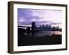 Manhattan Skyline and Brooklyn Bridge, New York, New York State, USA-Yadid Levy-Framed Photographic Print