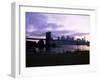 Manhattan Skyline and Brooklyn Bridge, New York, New York State, USA-Yadid Levy-Framed Photographic Print