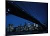 Manhattan Skyline and Brooklyn Bridge-null-Mounted Art Print