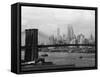 Manhattan Skyline And Brooklyn Bridge-Bettmann-Framed Stretched Canvas