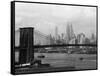 Manhattan Skyline And Brooklyn Bridge-Bettmann-Framed Stretched Canvas