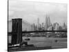 Manhattan Skyline And Brooklyn Bridge-Bettmann-Stretched Canvas