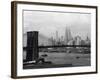 Manhattan Skyline And Brooklyn Bridge-Bettmann-Framed Photographic Print