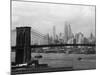 Manhattan Skyline And Brooklyn Bridge-Bettmann-Mounted Photographic Print