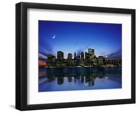 Manhattan Skyline and Reflection-Bill Ross-Framed Photographic Print