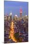 Manhattan skyline at dusk with the Empire State Building, New York City, United States of America, -Fraser Hall-Mounted Premium Photographic Print