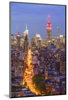 Manhattan skyline at dusk with the Empire State Building, New York City, United States of America, -Fraser Hall-Mounted Photographic Print