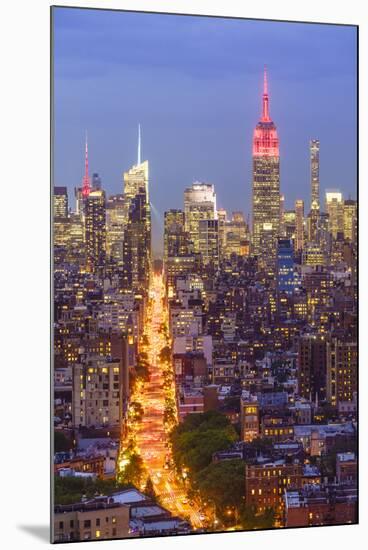 Manhattan skyline at dusk with the Empire State Building, New York City, United States of America, -Fraser Hall-Mounted Photographic Print