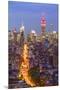 Manhattan skyline at dusk with the Empire State Building, New York City, United States of America, -Fraser Hall-Mounted Premium Photographic Print