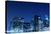 Manhattan Skyline at Night, New York City-Zigi-Stretched Canvas