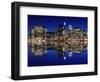 Manhattan Skyline at Night, New York City-Zigi-Framed Photographic Print