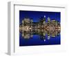 Manhattan Skyline at Night, New York City-Zigi-Framed Photographic Print