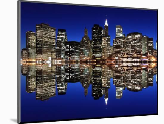 Manhattan Skyline at Night, New York City-Zigi-Mounted Photographic Print