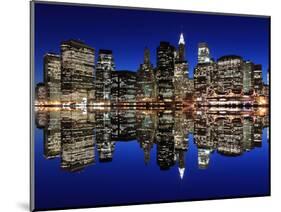 Manhattan Skyline at Night, New York City-Zigi-Mounted Photographic Print