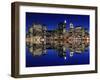 Manhattan Skyline at Night, New York City-Zigi-Framed Photographic Print