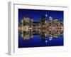 Manhattan Skyline at Night, New York City-Zigi-Framed Photographic Print