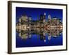 Manhattan Skyline at Night, New York City-Zigi-Framed Photographic Print