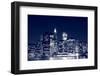 Manhattan Skyline at Night, New York City-Zigi-Framed Photographic Print