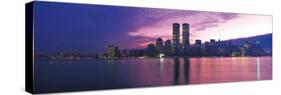 Manhattan Skyline at Sunrise-null-Stretched Canvas