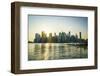 Manhattan skyline at sunset, New York City, United States of America, North America-Fraser Hall-Framed Photographic Print