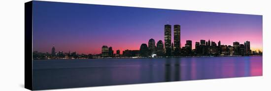 Manhattan Skyline at Sunset-null-Stretched Canvas