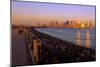 Manhattan Skyline at Sunset-George Oze-Mounted Photographic Print