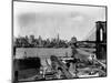 Manhattan Skyline, East River and Brooklyn Bridge-Irving Underhill-Mounted Photographic Print