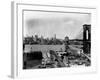 Manhattan Skyline, East River and Brooklyn Bridge-Irving Underhill-Framed Photographic Print