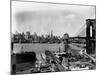 Manhattan Skyline, East River and Brooklyn Bridge-Irving Underhill-Mounted Photographic Print