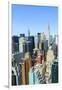 Manhattan skyline, Empire State Building and Chrysler Building, New York City, United States of Ame-Fraser Hall-Framed Photographic Print